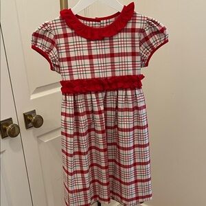 Little English Red and White Plaid Dress